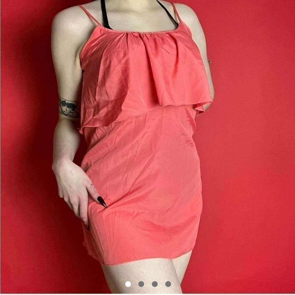 Coral / dark salmon coloured summer dress 💕🧡​​​​​​​​​​​​​​​​​​​​​​​​​